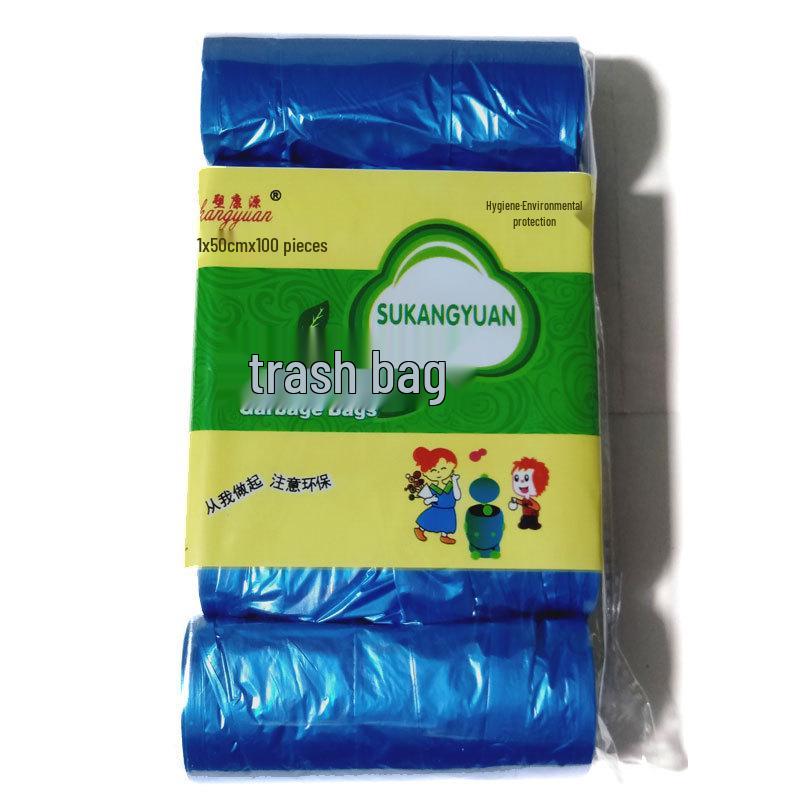 Large Thickened Flat Mouth Household Trash Bags, Disposable Plastic Roll