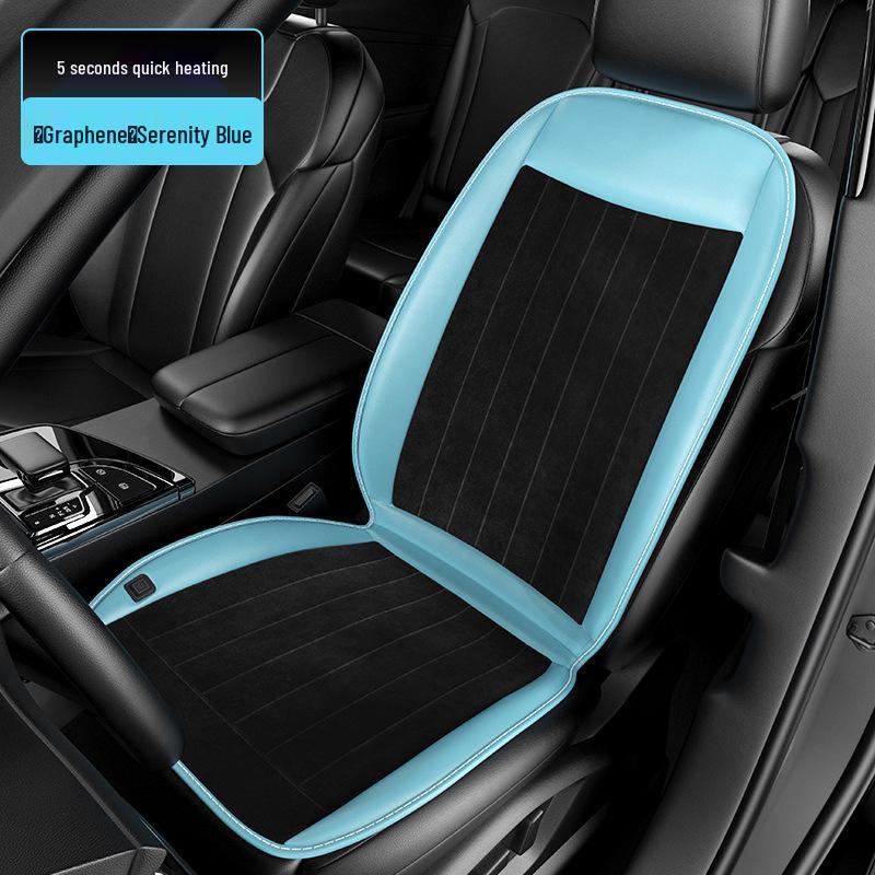 Graphene Heated Seat Cushion: Winter Plush Leather Electric Cover for Cars