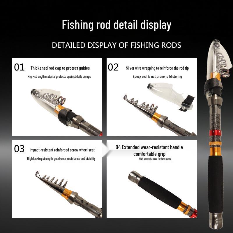Compact Sea Fishing Rod - Super Short Portable Long Cast Mini Jiang Rod