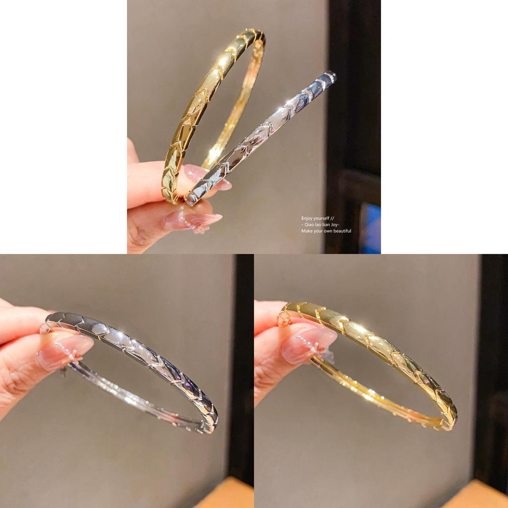 Minimalist Gold Plated Arrow Pattern Bracelet For Women Fashion Jewelry Accessory