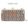 Baellerry Women's Long Purse Fashion Cell Phone Bag Printed Wallet with Metal Chain Multifunctional Crossbody Bag