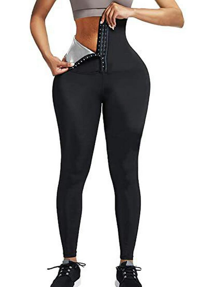 Women's High-Waist Tummy Control Sweat Pants with Hip-Lifting and Row Button Design