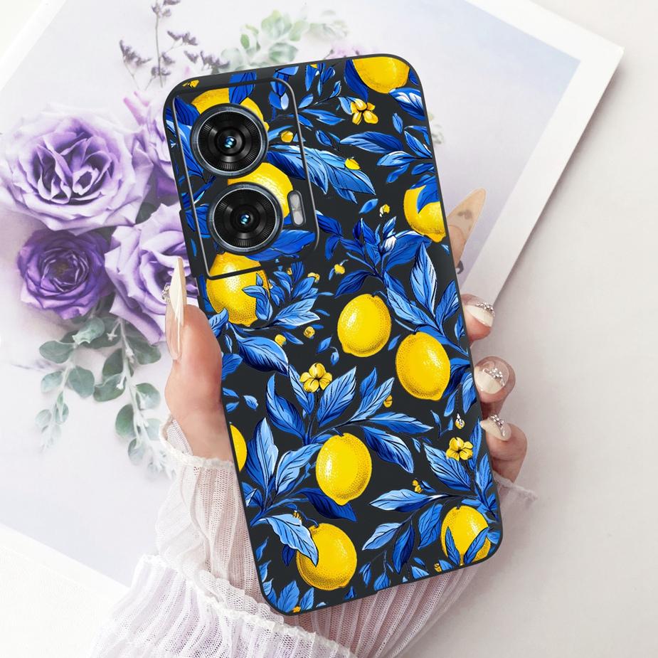 For Motorola Edge 50 Fusion Case XT2429-1 Stylish Butterfly Painted Cover Soft TPU Phone Case For Motorola G96 G 96 MotoG96 Bags