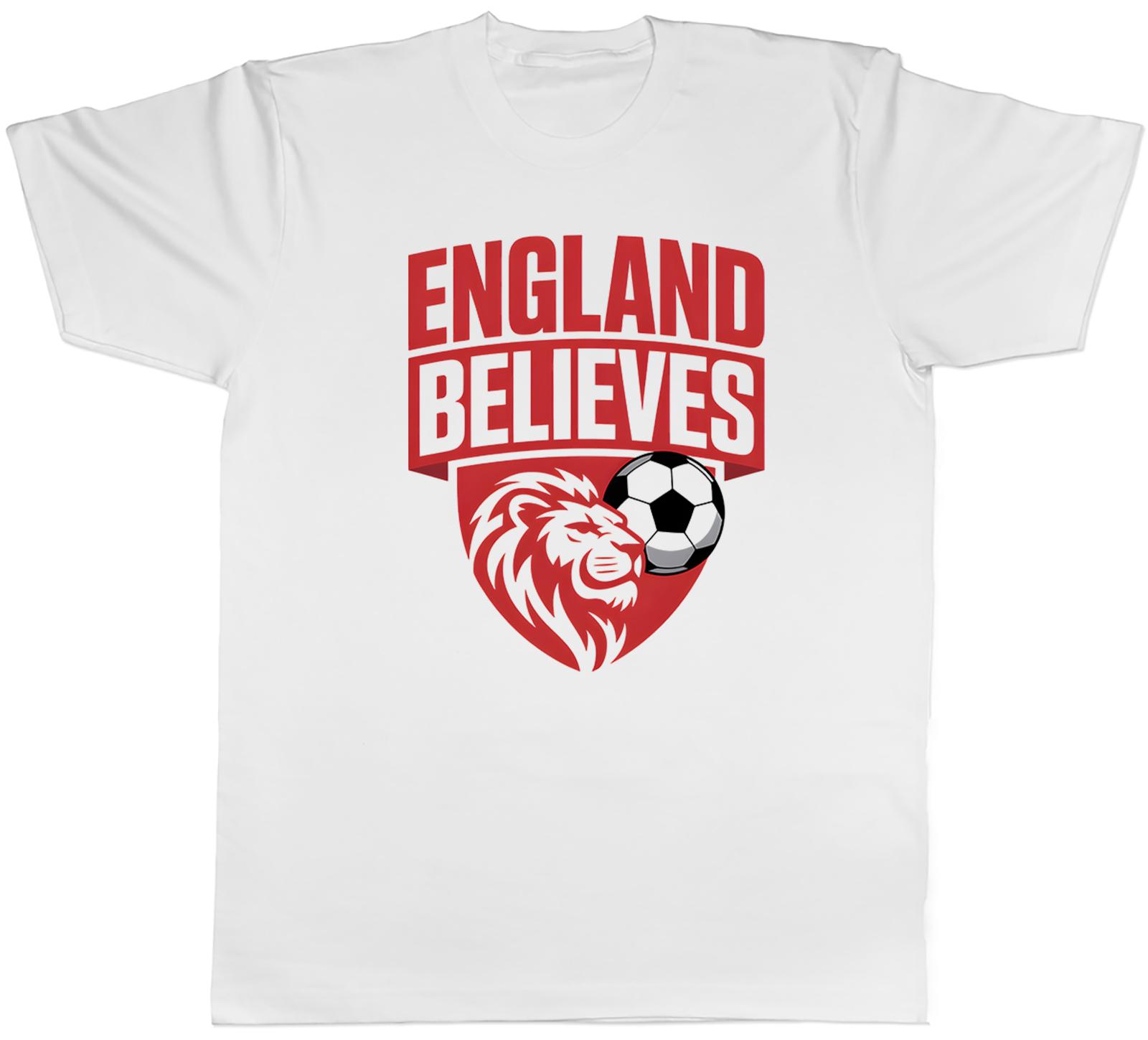 England Believes Football Lion Soccer Ball Fan Unisexs TShirt Tee Gift Top S