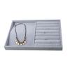 Large Capacity Velvet Jewelry Tray Wooden Rings Earrings Plate Jewelry Storage Box  Jewelry Seller