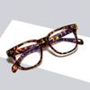 -1 -1.5 -2 -2.5 -3 -3.5 -4 -4.5 -5.0 -5.5 -6.0 Classic Rivets Myopia Eyeglasses With Degree Women Men Black Leopard Frame Glasses