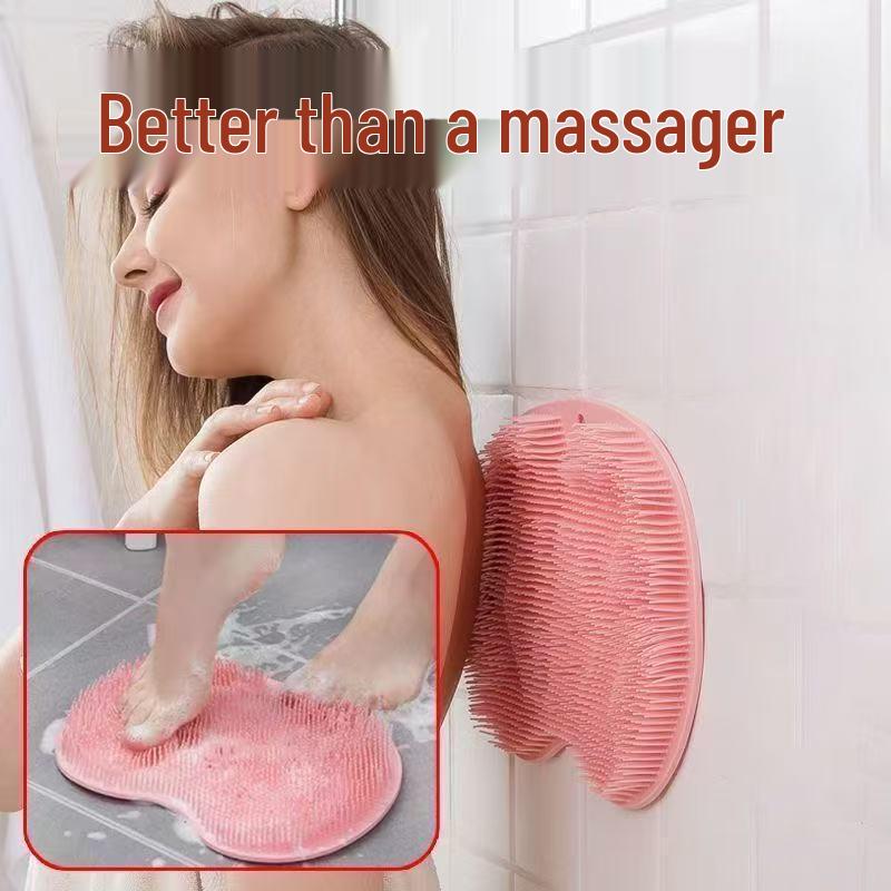 

Ленивая мочалка: Самоочищающаяся подушечка для спины и ног с присосками Blue Bathroom Massage Mat