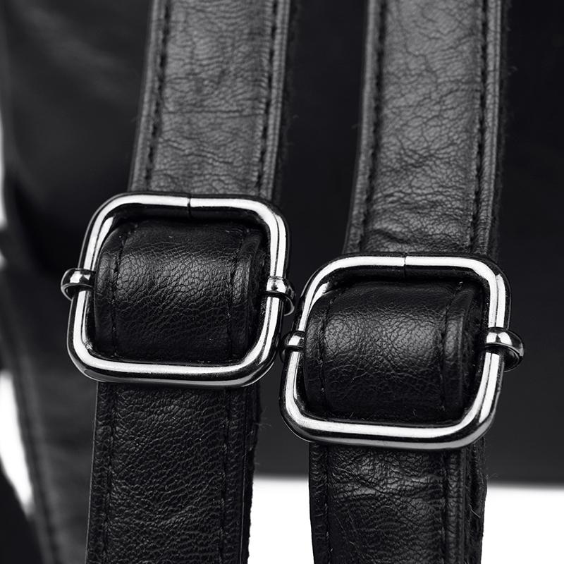 Women's Diamonds Backpack Large Capacity Soft Leather Dual-Purpose Backpack Travel Bag for Female