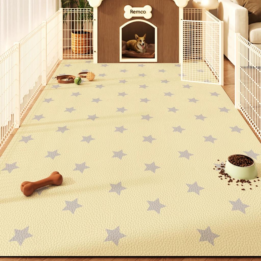 PVC Leather Pet Floor Mats Waterproof Urine-proof Rugs for Cat Dog Carpet Washable Scrubable Easy Clean Rug Enclosure Area Mat