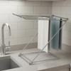 Countertop Dishcloth Holder Draining Design Countertop Rag Dehumidifying Rack Foldable Dishcloth Hanger for Sink