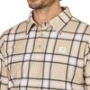 FootJoy Herren-Golfshirt aus Piqué, beige mit Karomuster und kurzen Ärmeln, Größe XL (FJ-S25-S04, 35037-XL)