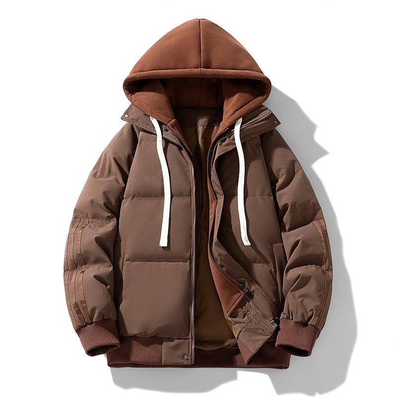 Unisex Oversize'owa Pikowana Kurtka Zimowa z Kapturem Ciepła Gruba Bawełniana Kurtka dla Nastolatków Codzienna Streetwear