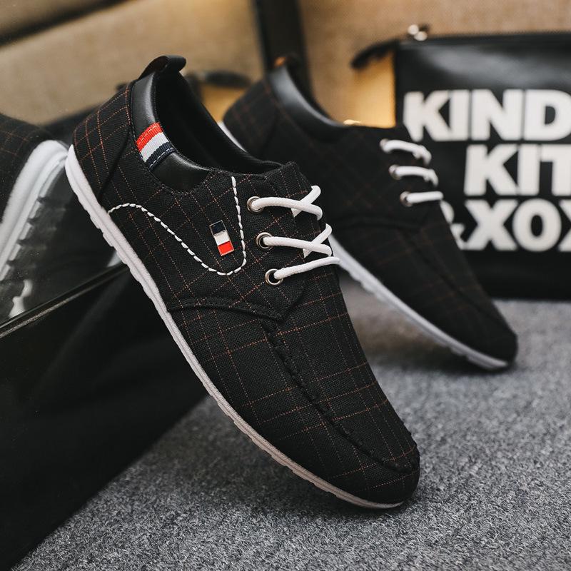 Men's Autumn Canvas Loafers - Versatile, Breathable, Soft Sole Casual Shoes with Korean Style Trend