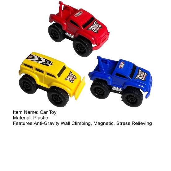 1/3Pcs Anti-Gravity Wall Climbing Car Toy Kids Magnetic Pull-Back Inertial Drive Vehicle