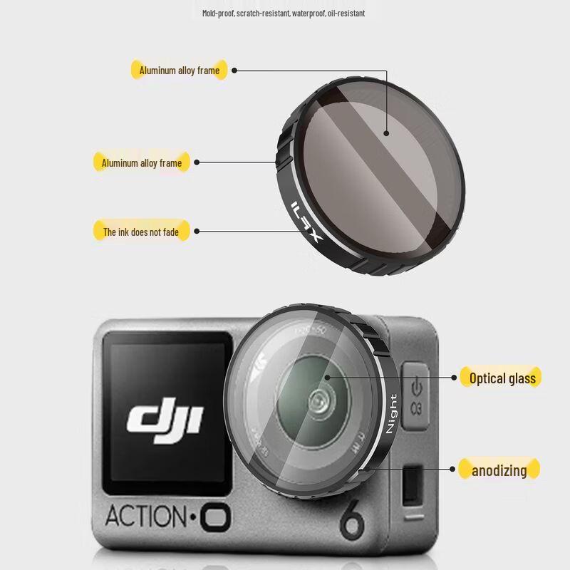 XFJI Lens Filters for DJI Osmo Action 6