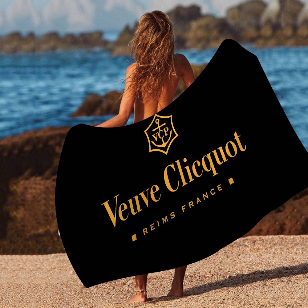 V-Veuve C-clicquot Große Mikrofaser-Strandtücher Schnelltrocknendes Handtuch Sandstrandtücher Poolhandtuch Für Reisen Schwimmbad Yoga