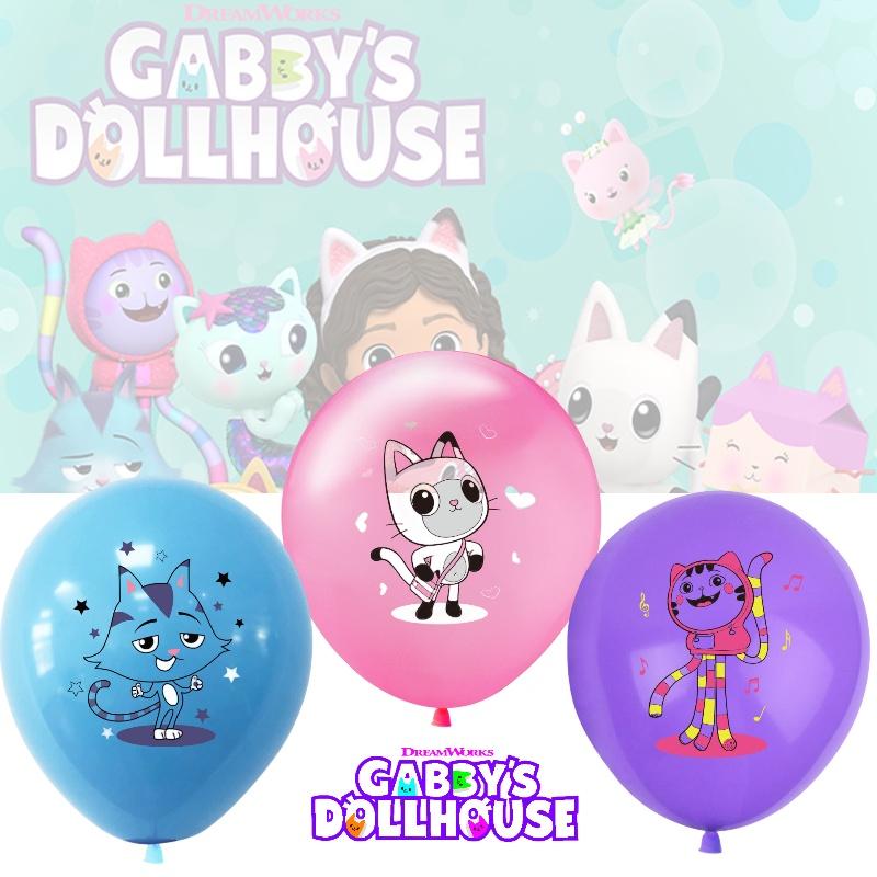 Gabby Dollhouse Themed Party Balloons 12 Inch Latex Balloons Assorted Colors With Logo Printing