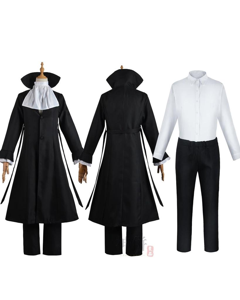 Akutagawa Ryunosuke Cosplay Captain of the Guerrilla Bungo Stray Dogs Cosplay Costume for Cultural and Stage Performances Ryunosuke Wig Size