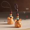 Sandalwood Zodiac Keychain Charm for Men & Women - Cute Mouse Pendant for Keys & Phones