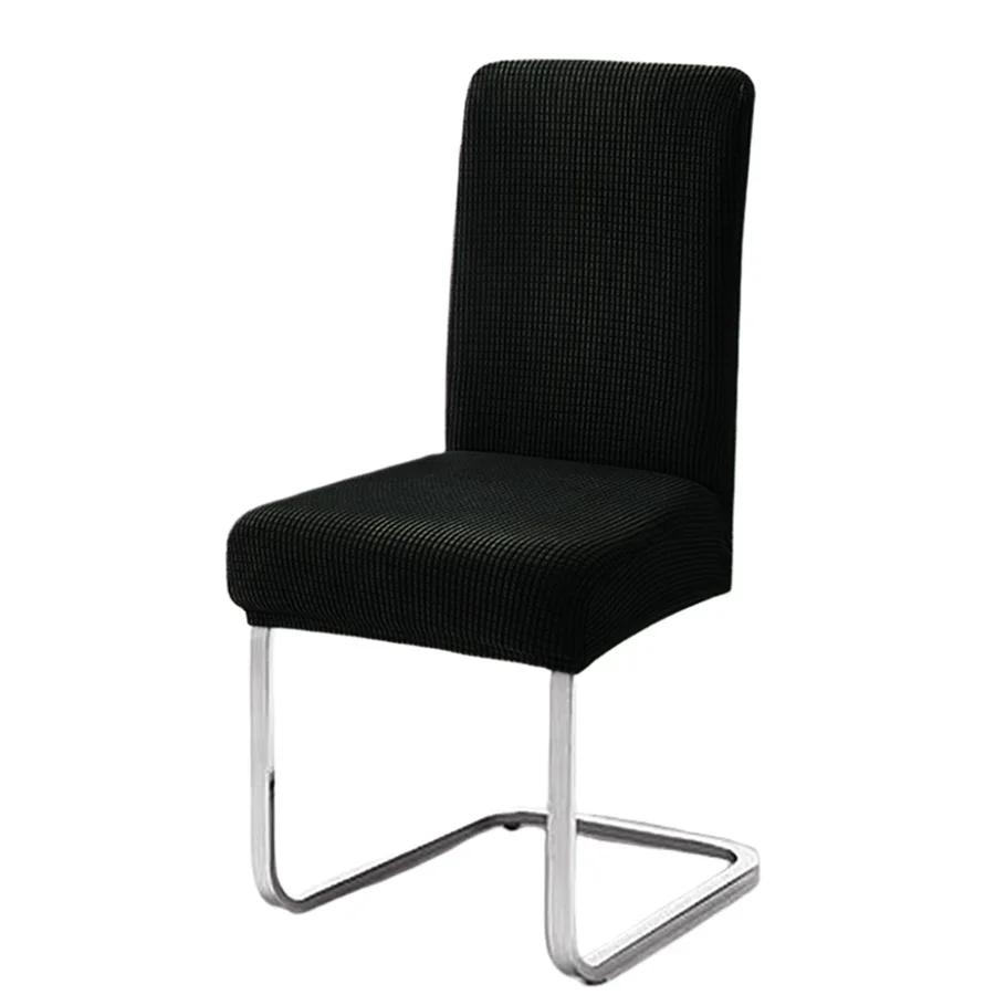 

6 шт. Водонепроницаемый эластичный чехол на стул для офиса оптом Жаккардовый спандекс стрейч чехол на стул чехол для сиденья кухня столовая 6pcs чёрный