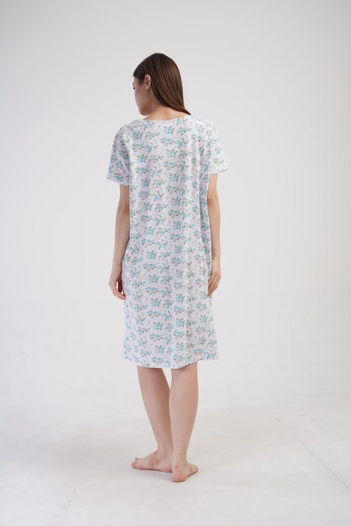 Women's Cotton Nightgown XXL Classic Floral Loose Nice Vienetta