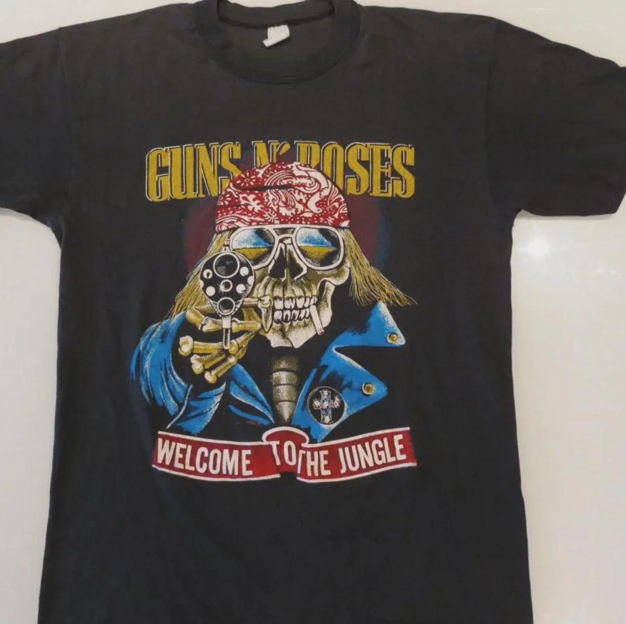 Винтаж Графический GUNS N ROSES Добро пожаловать в джунгли Тур 88-89 Футболка M