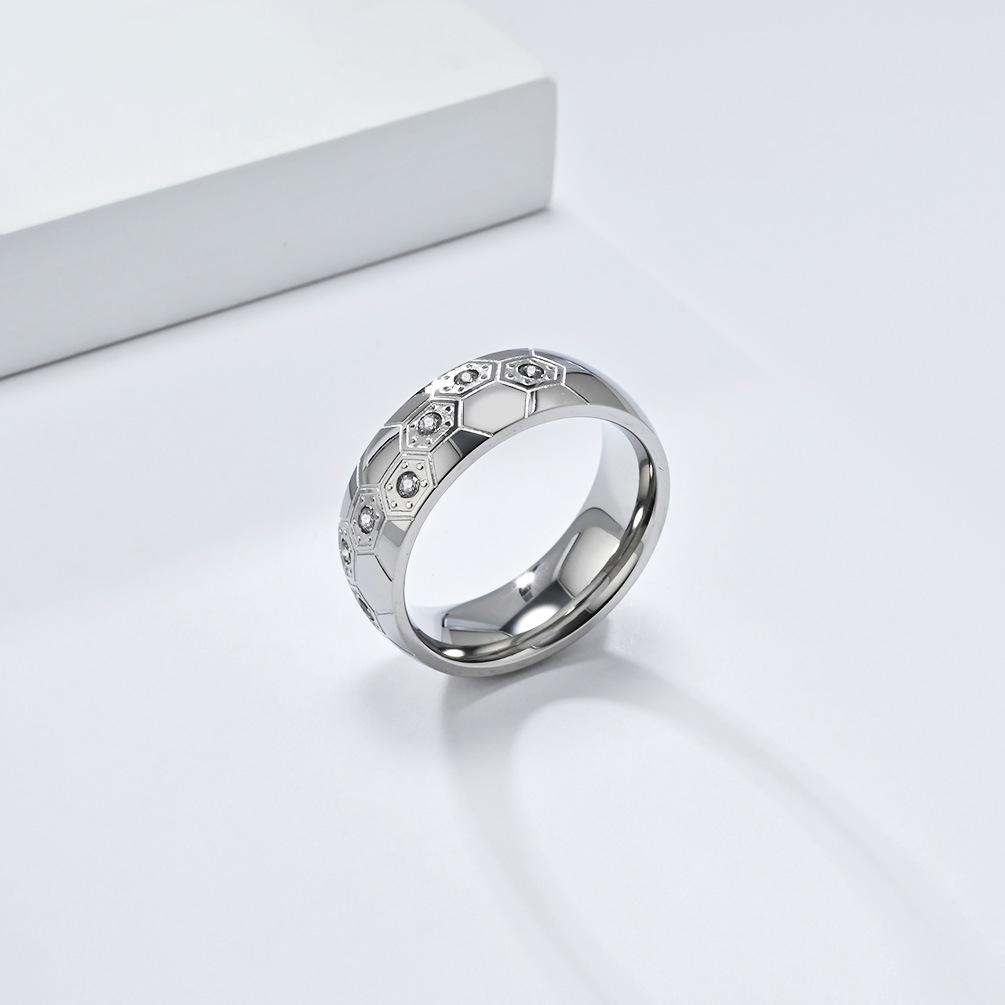 Stylish Titanium Steel Football Ring World Cup Souvenir for Men Women Soccer Fan Gift Stainless Steel Jewelry Casual Sports Themed Accessories
