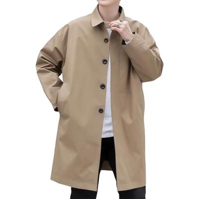 Trench Plus Spring Coat for Commuting Men's Mid-Length Coat, Lightweight, Autumn/Winter, Sizes, Business/Spring Coat, Casual/Simple,