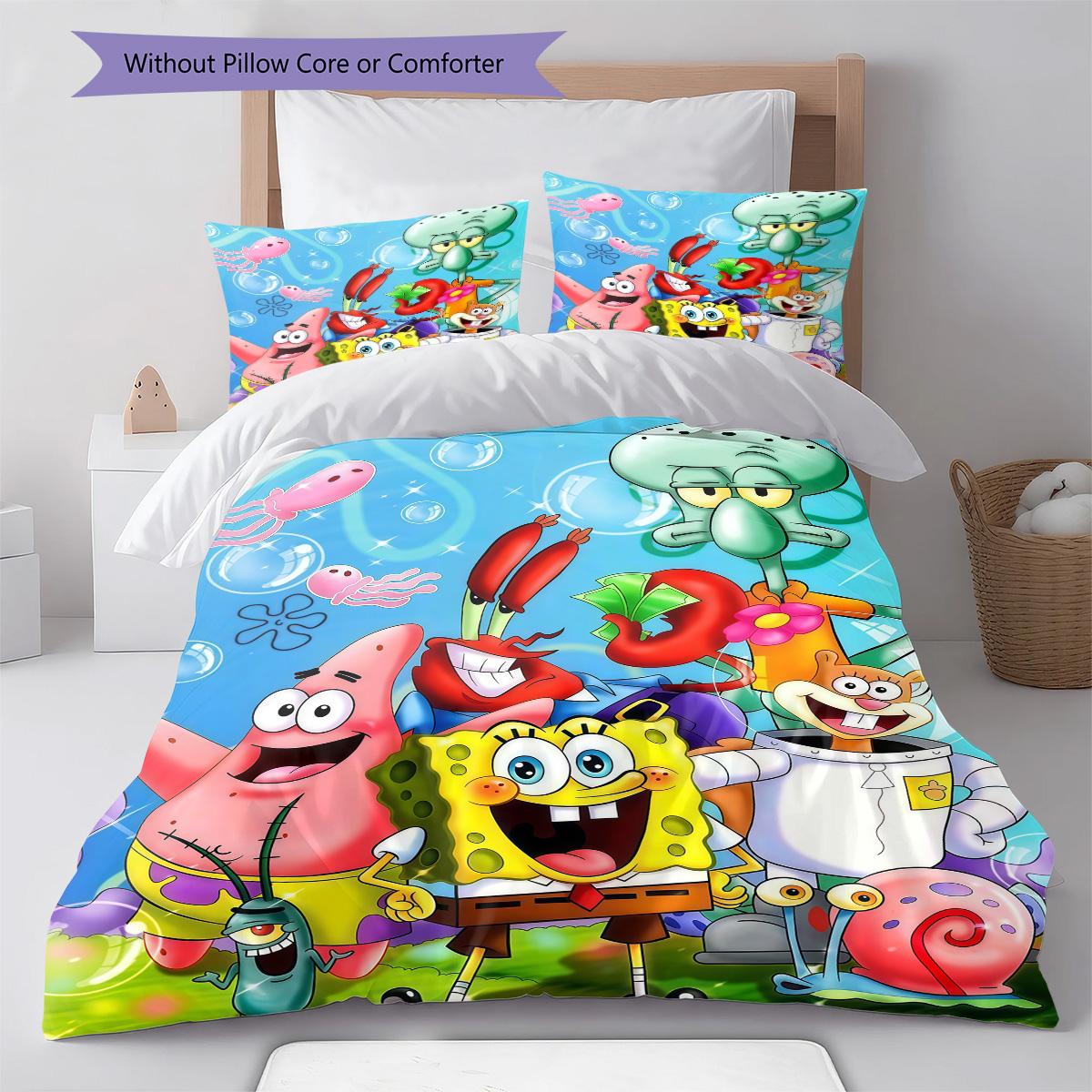 

Animation RugPattern Bedding Quilt Set Quilt Cover Pillowcase Home Decoration Birthday Gift (1 * duvet cover + 2 * pillowcase, without core) 135x200cm