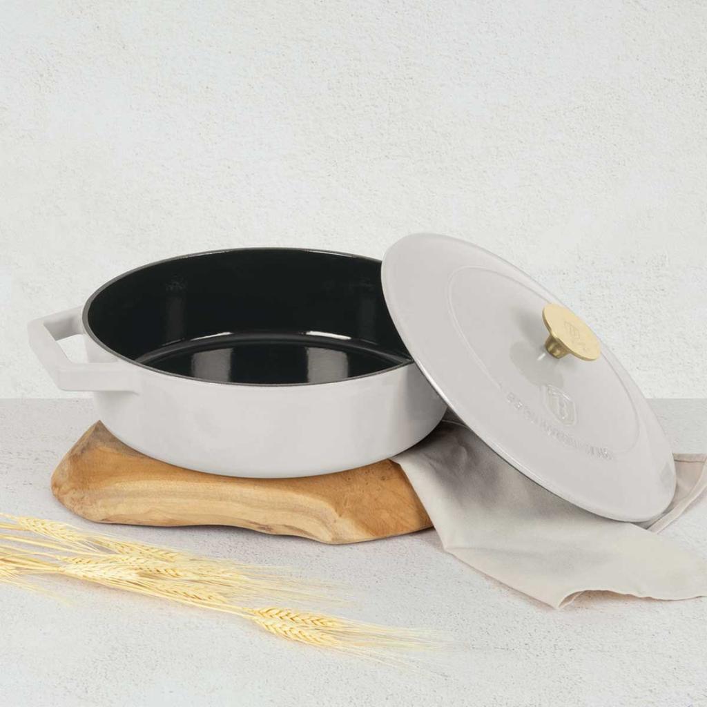 CAST IRON POT 26cm FLAT BERLINGER HAUS BH-6530 SAHARA