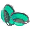 2 Pieces Collapsible Silicone Colander Folding Kitchen Strainer Including One 8 Inch and One 95 Inch