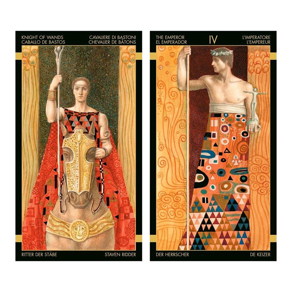 Kancharo Tarot Card Set Tarot of Includes Japanese Tarot Card Instructions Pouch 78-Card [Golden Klimt] & (Authentic)