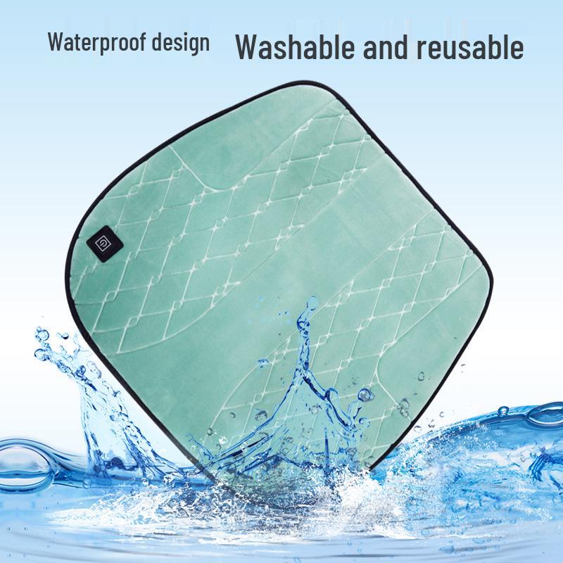 USB Graphene Heated Seat Cushion - Office & Car Use, 5V Quick Heating, Plush Warmth, Winter Embroidered Design