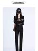 Women's High-Waist Slim Fit Black Cigarette Pants (2025 Spring Collection)