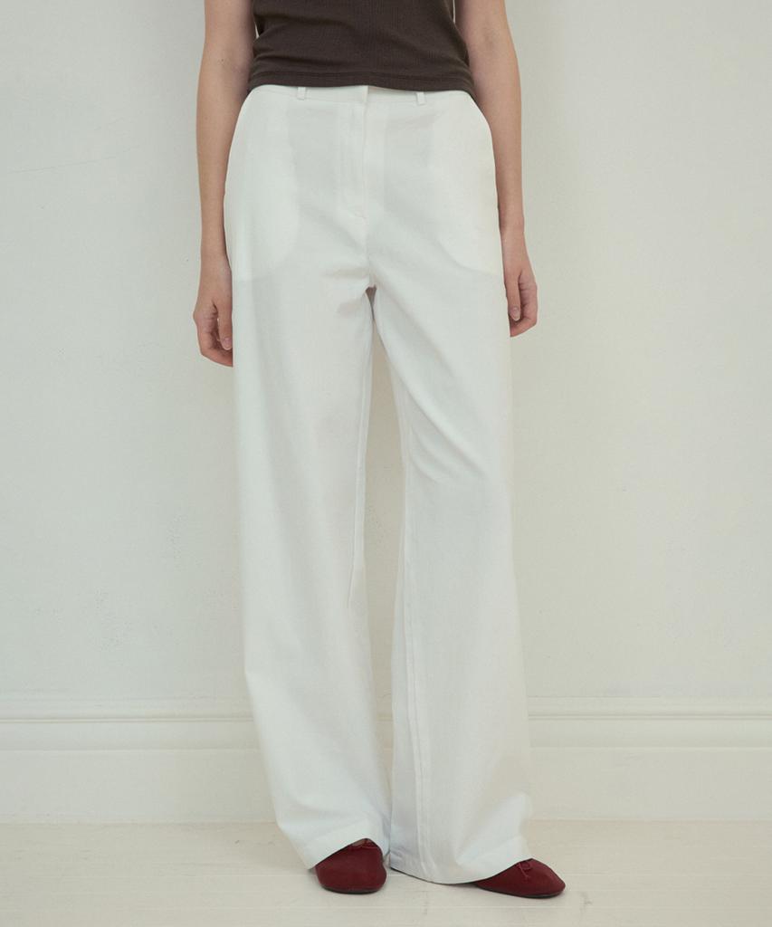 Aueonoseuteljia Mono Basic Straight Cotton Pants_White(O25-Pt02)
