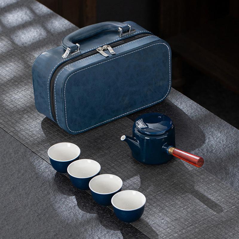 Ceramic Portable Travel Tea Set Bank Company Portable Tea Set
