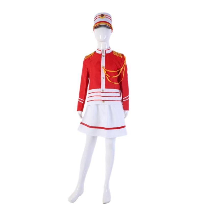 Honor Guard Wind Band Costume Set with Hat and Glove