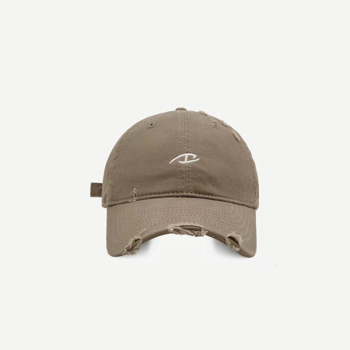 

New Street Ripped Hip hop Letter Embroidered Baseball Cap Men and Women Couple Trendy Brand Simple and Fashionable Baseball Cap M（56-58cm）