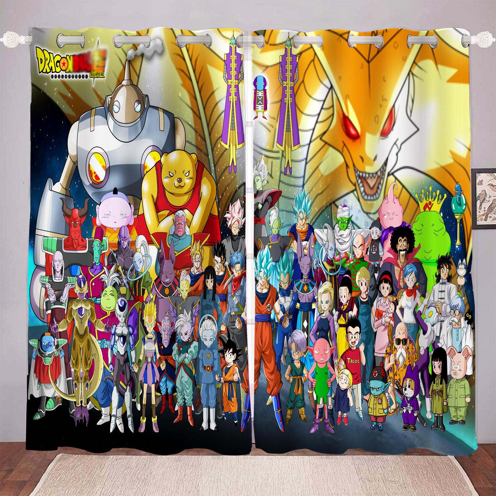 

Аніме Dragon Ball Затемнювальні Штори Штори Вітальня Спальня Балкон Екран Дім 100% Поліестер Перфоровані 183x214cm