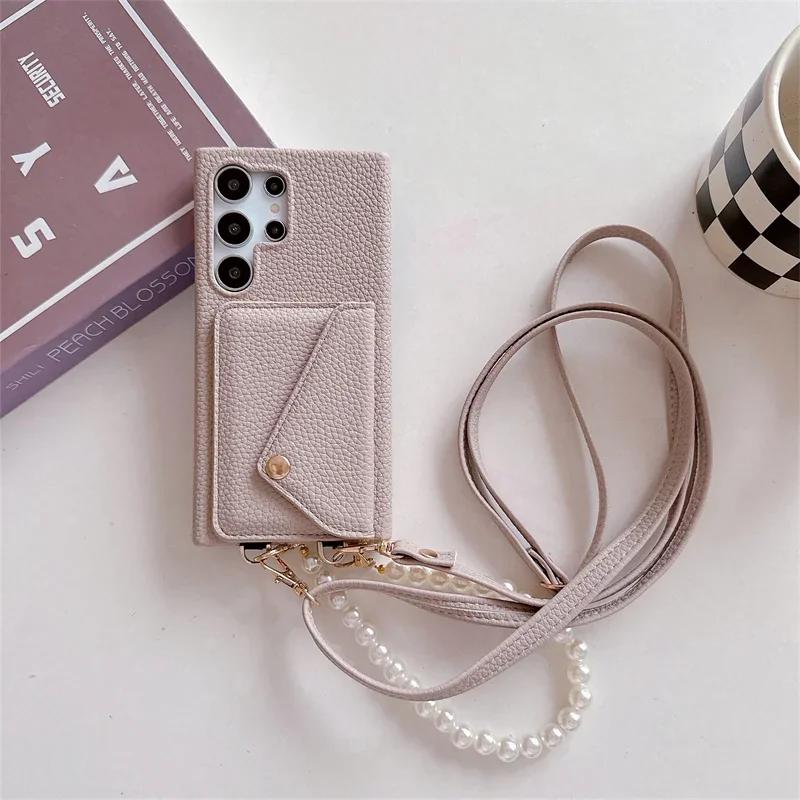 Crossbody Phone Case for Samsung Galaxy S23 FE S25 S24 S22 Ultra Plus A56 A36 A26 A16 A05 A05S A15 A25 A35 A55 A54 Wallet Cover