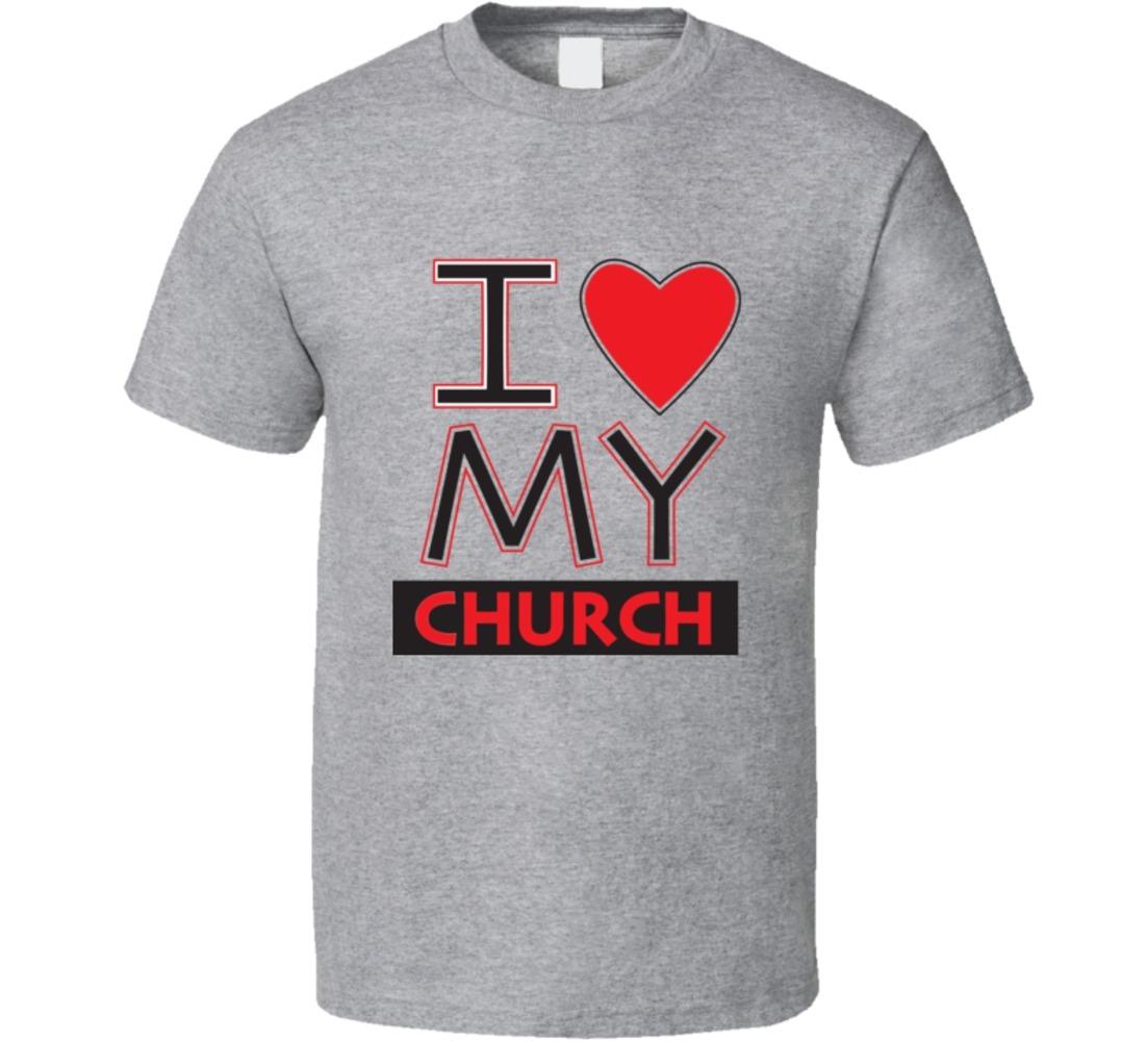 I Love My Church T Shirt Religious Christian Faith T-Shirt Unisex TShirt Gift S