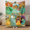 1pc Disney Princesses Throw Blanket Home Decor, Couch Cover, Outdoor, Gift, Flannel Blanket, Bedroom, Living Room, Travel