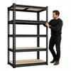 60/72 Inch Two-piece Heavy Duty Storage Shelves, 2000LBS Capacity Metal Shelving Unit, Adjustable Garage Shelves & Organizer with Overlap Design for