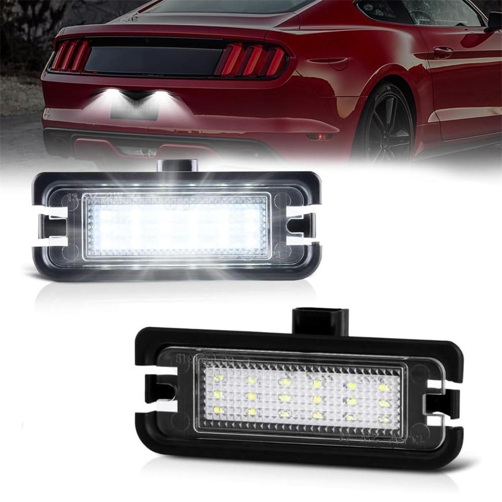 1 Pair White Bright LED License Plate Housing Light For Ford Mustang 2015-
