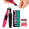 Aparelho de manicure Pro Electric Salon para polimento de unhas, conjunto de brocas e máquina de pedicure