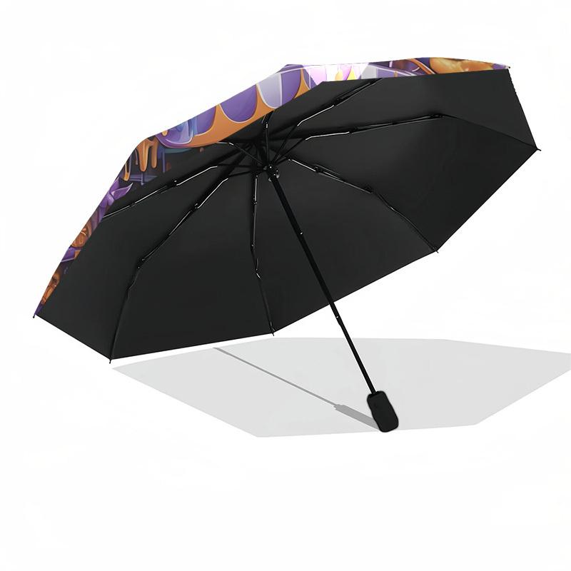1pc Halloween Hello Kitty Automatic Folding Umbrella] Durable Iron Frame & Rod, Portable Folding, Makes a Great Holiday Gift yy251016241