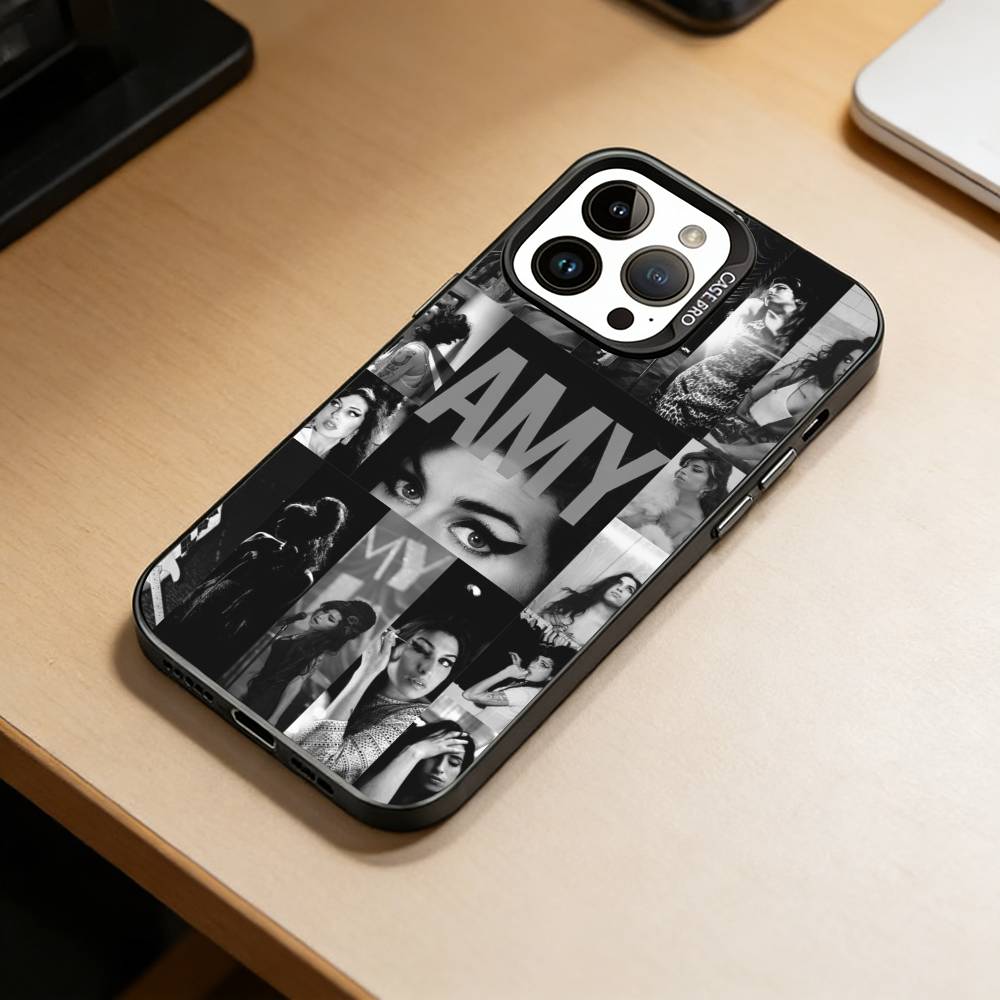 Y2K A-Amy Winehouse Handyhülle Für iPhone 17,16,15,14,13,12,11 Plus,Pro Max,XS,Bunte Silberne Handyhülle Funda Cover