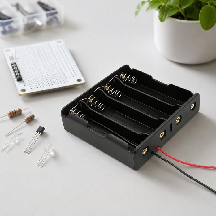 18650 Battery Holder for Repair Wiring, Cell Pack Assembly, Spring Contact Placement, Cover Support, and Projects