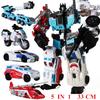 Haizhixing 5 IN 1 Transformation Robot Car Toys Anime Devastator Aircraft Tank Model KO Boys Truck Collection Kid Adult Gift
