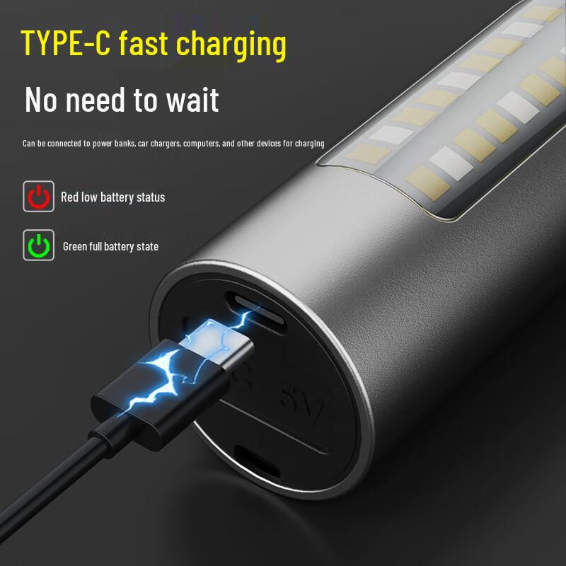 UOSU High Brightness Aluminum Alloy Flashlight with COB Side Light